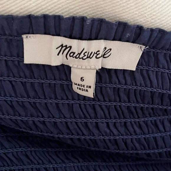 Madewell Navy Floral Midi Dress - Picture 5 of 8